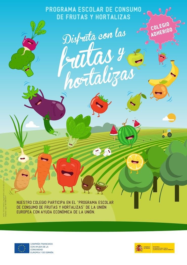 cartel frutas y hortalizas programa escolar