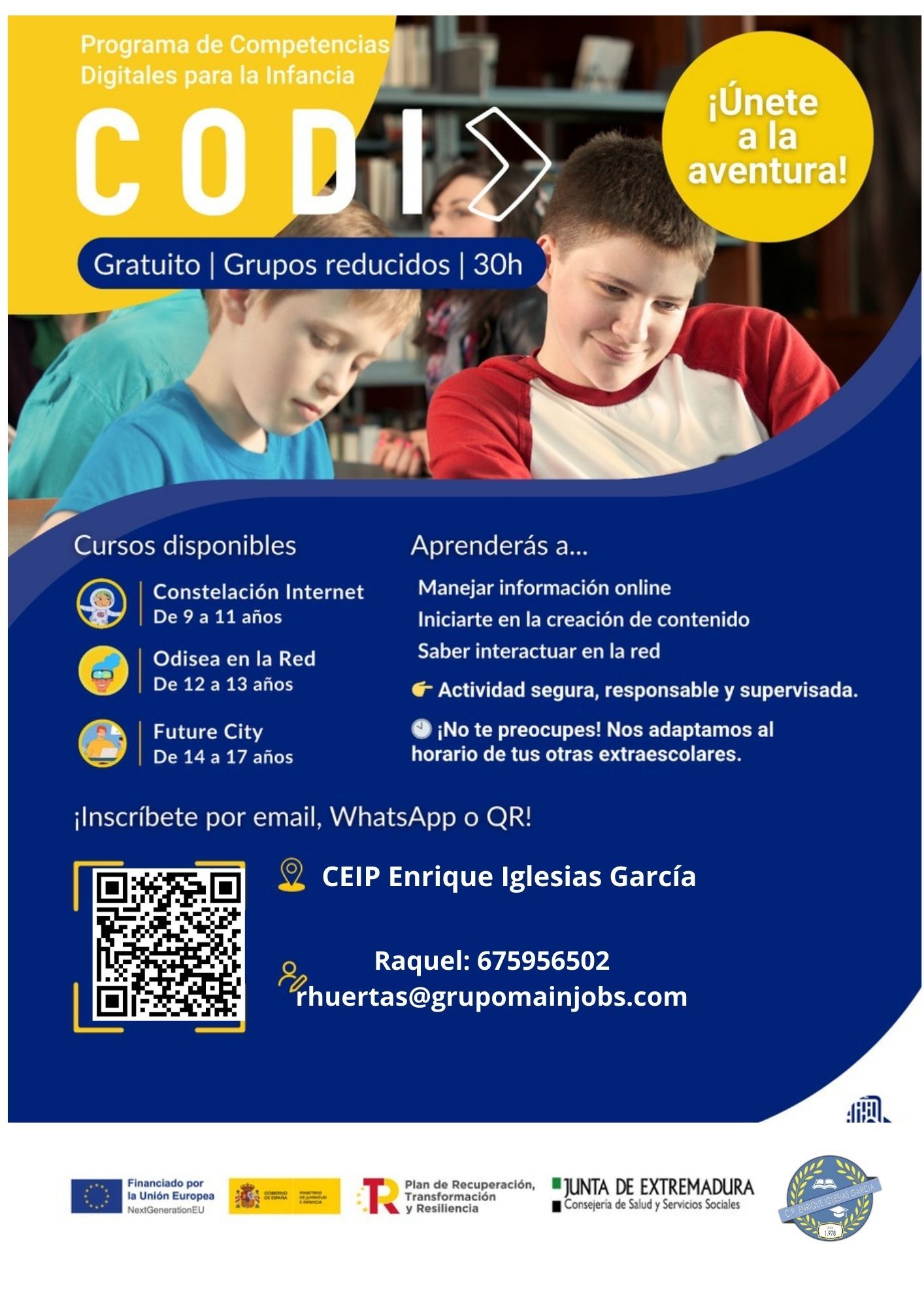 Carte informativo Enrique Iglesias